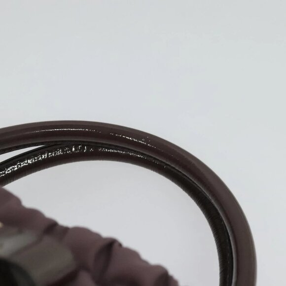 Salvatore Ferragamo Vala Hand Bag Nylon Enamel 2way Purple Silver Auth 138874 - Picture 12 of 16